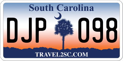 SC license plate DJP098