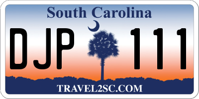 SC license plate DJP111