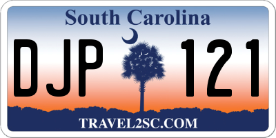 SC license plate DJP121