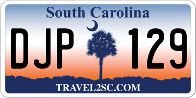 SC license plate DJP129