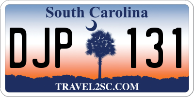 SC license plate DJP131