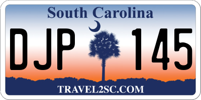 SC license plate DJP145