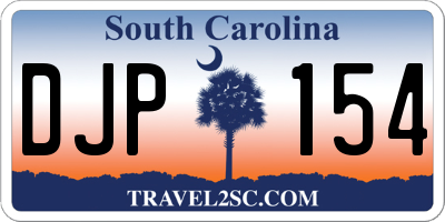 SC license plate DJP154