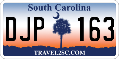 SC license plate DJP163