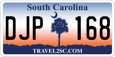 SC license plate DJP168