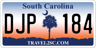 SC license plate DJP184