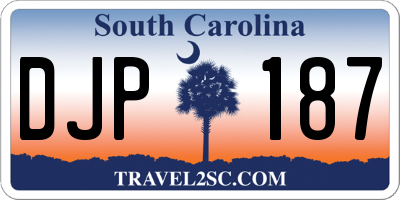 SC license plate DJP187