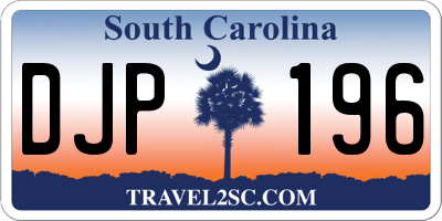 SC license plate DJP196