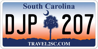 SC license plate DJP207