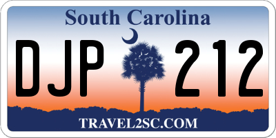 SC license plate DJP212
