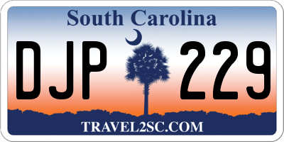 SC license plate DJP229