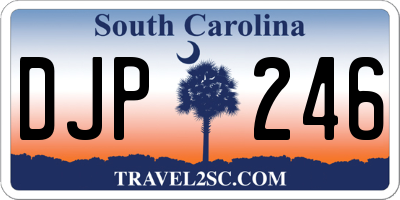 SC license plate DJP246