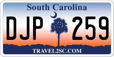 SC license plate DJP259