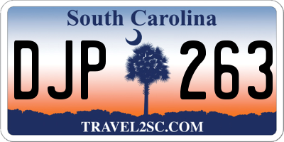 SC license plate DJP263