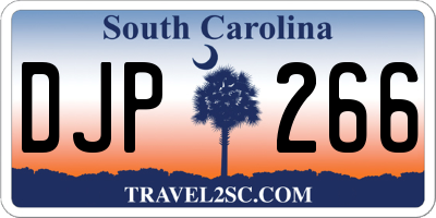 SC license plate DJP266