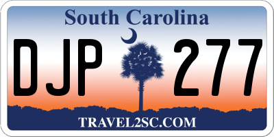 SC license plate DJP277