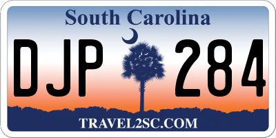 SC license plate DJP284