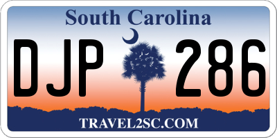 SC license plate DJP286