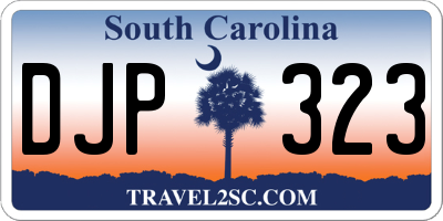 SC license plate DJP323