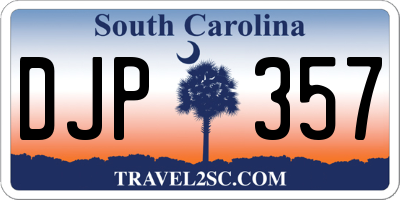 SC license plate DJP357