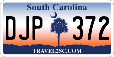 SC license plate DJP372