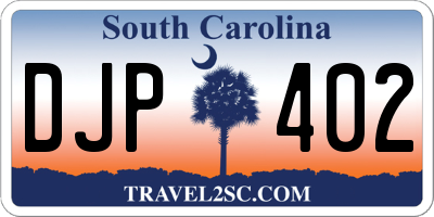 SC license plate DJP402