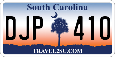 SC license plate DJP410