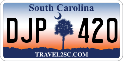 SC license plate DJP420