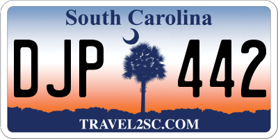 SC license plate DJP442