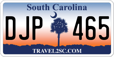 SC license plate DJP465
