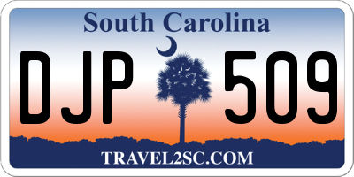 SC license plate DJP509