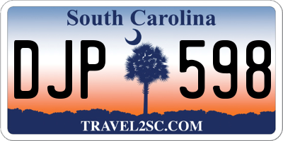 SC license plate DJP598