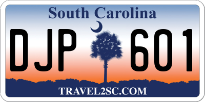 SC license plate DJP601