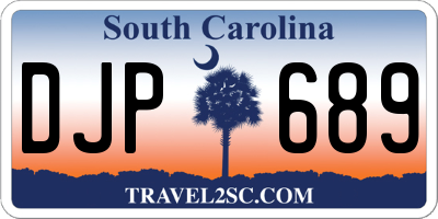 SC license plate DJP689