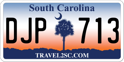 SC license plate DJP713