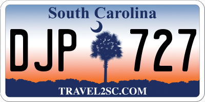 SC license plate DJP727