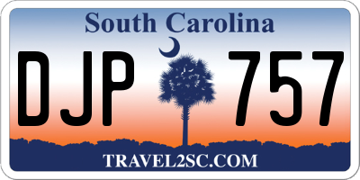 SC license plate DJP757