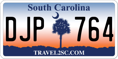 SC license plate DJP764