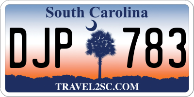 SC license plate DJP783