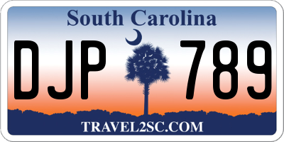 SC license plate DJP789