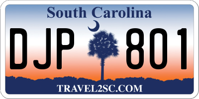 SC license plate DJP801