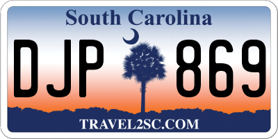 SC license plate DJP869