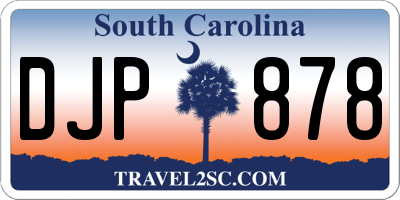 SC license plate DJP878