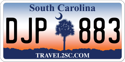 SC license plate DJP883