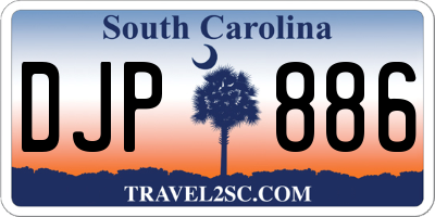 SC license plate DJP886
