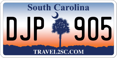 SC license plate DJP905