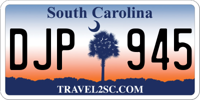 SC license plate DJP945