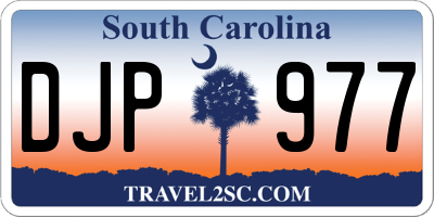 SC license plate DJP977