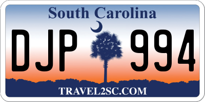 SC license plate DJP994
