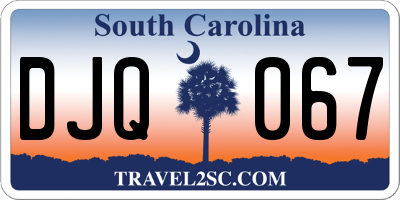 SC license plate DJQ067